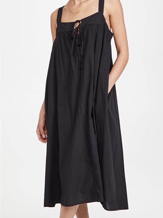 XiRENA Dresses & Skirts - XiRENA Black KYNSLEY Midi Dress with Tie-Front